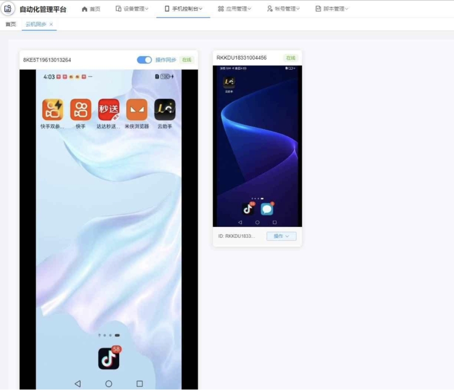 云手机群控系统源码 云手机多开群控 自动化管理程序源码-Aⁿ-次方