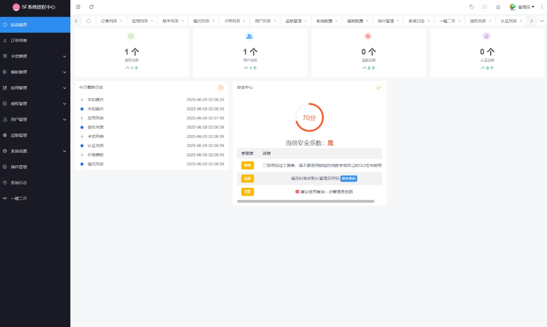 最新SF授权系统源码 多应用综合验证系统 全开源无加密v5.2版本-Aⁿ-次方